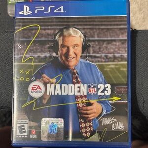 Madden NFL 23 PS4 Game - Blue and Yellow Cover